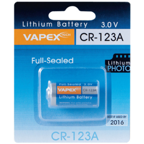 Pile au lithium CR123A 3 V (1300 mAh)