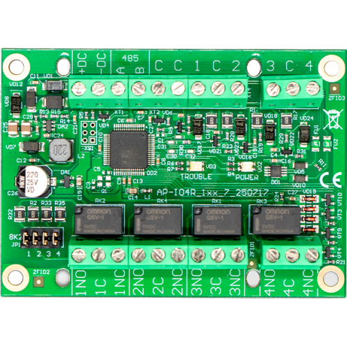 trikdis io4r (io-4r) – module d'extension i/o gator (4 entrées / 4 relais) io4r 35
